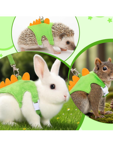 Arnés y Correa para Hurones YBEATY Diseño Dinosaurio Verde