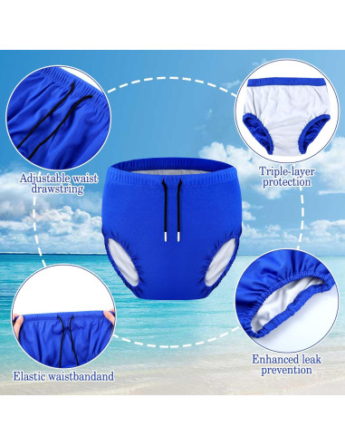 Pañal de Natación Reutilizable Glitopper 5-8 Años Unisex