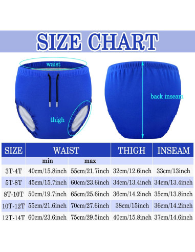 Pañal de Natación Reutilizable Glitopper 5-8 Años Unisex