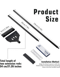 Raspador de Algas Prasacco para Acuarios de Vidrio 54 cm 2