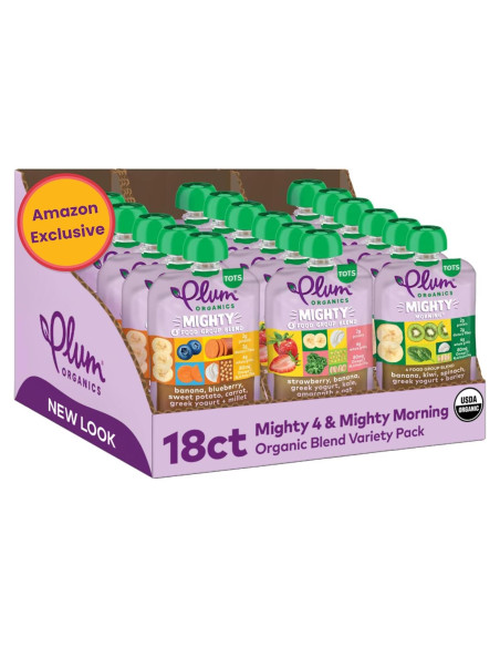 Bolsas Orgánicas de Comida para Bebés Plum 18x113g