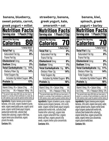 Bolsas Orgánicas de Comida para Bebés Plum 18x113g