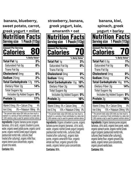 Bolsas Orgánicas de Comida para Bebés Plum 18x113g