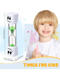 Temporizador de Arena para Niños CNKNO 2 Minutos 4 Piezas 2