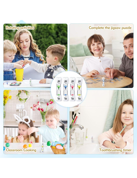 Temporizador de Arena para Niños CNKNO 2 Minutos 4 Piezas