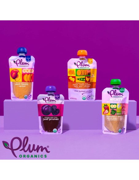 Bolsas Orgánicas de Comida para Bebés Plum 18x113g