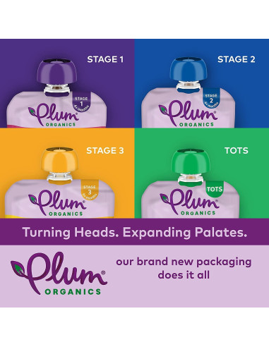 Bolsas Orgánicas de Comida para Bebés Plum 18x113g