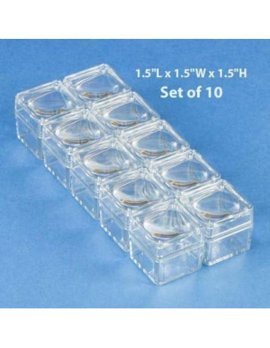 Cajas para Insectos Nature-Watch 3.81 cm con Tapa Magnificante - Paquete de 10