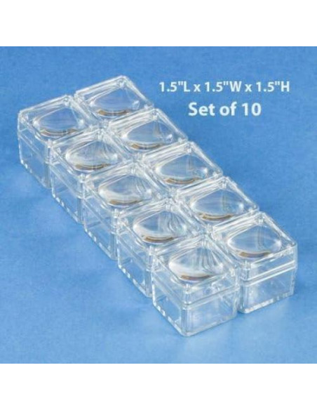 Cajas para Insectos Nature-Watch 3.81 cm con Tapa Magnificante - Paquete de 10