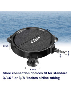Disco Difusor de Aire 10 cm con 12 Ventosas para Acuario 2