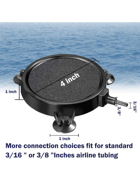 Disco Difusor de Aire 10 cm con 12 Ventosas para Acuario