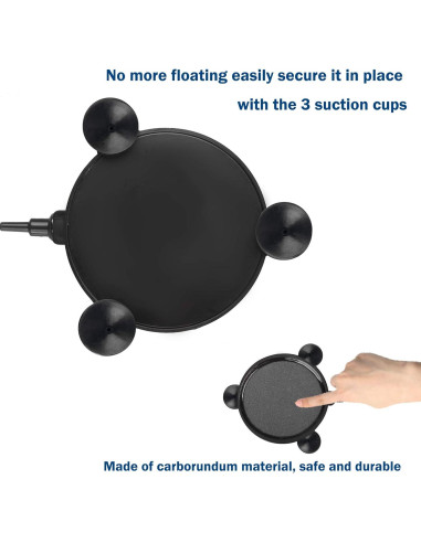 Disco Difusor de Aire 10 cm con 12 Ventosas para Acuario