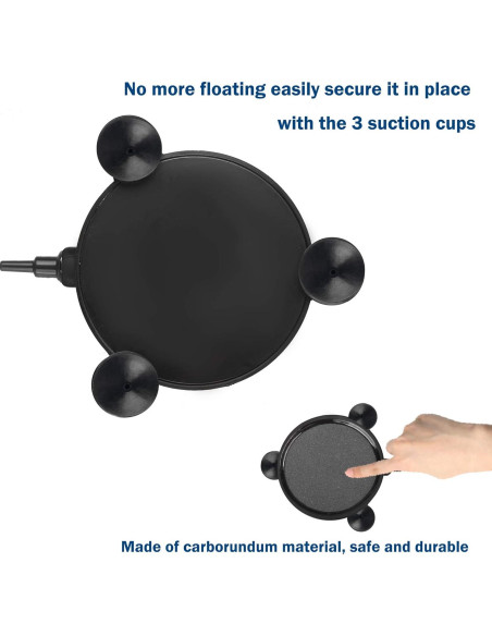 Disco Difusor de Aire 10 cm con 12 Ventosas para Acuario