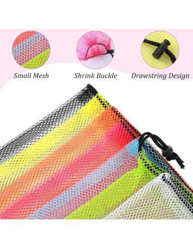 Juego de 7 Bolsas de Malla con Cierre Oruola 45x30 cm