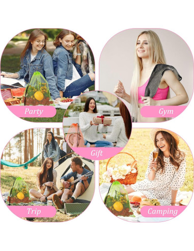 Juego de 7 Bolsas de Malla con Cierre Oruola 45x30 cm