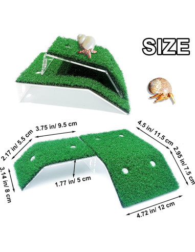 2 Plataformas de Sol para Tortugas Anranmm - Rampa Escalada Verde