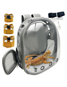 Mochila Transportadora para Reptiles PINVNBY Gris 33x25x41cm