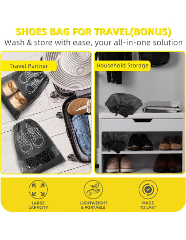 Bolsa de Lavado de Zapatos DOBVDLA - 2 Piezas Microfibra