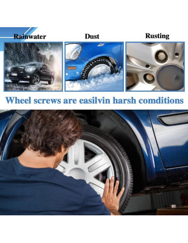 20 Cubiertas de Tuercas de Rueda PACLVIO 17mm con Herramienta