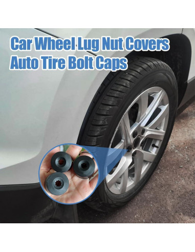 20 Cubiertas de Tuercas de Rueda PACLVIO 17mm con Herramienta
