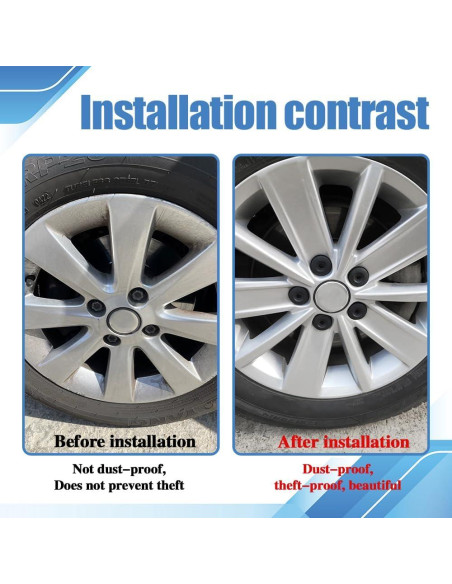 20 Cubiertas de Tuercas de Rueda PACLVIO 17mm con Herramienta