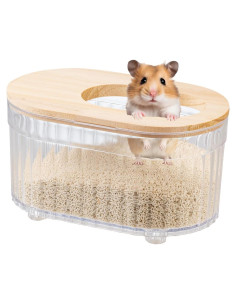Contenedor de Baño de Arena FiboPawer Ovalado para Hámster