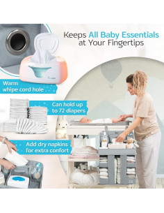 Organizador de Pañales Colgante Royal Rusu - Extra Grande Gris 2