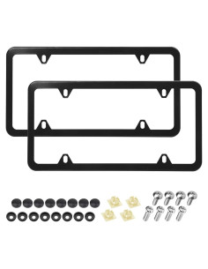 Mandark 2PCS Marcos de Placa de Licencia Automóvil Acero Inoxidable