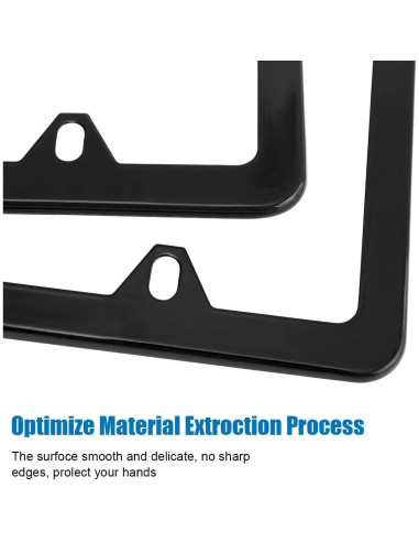 Mandark 2PCS Marcos de Placa de Licencia Automóvil Acero Inoxidable
