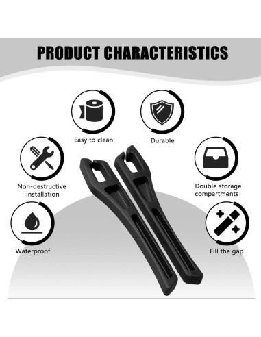 Relleno Espacio Asientos Coche TNAIYH 2PCS Negro 40.12cm