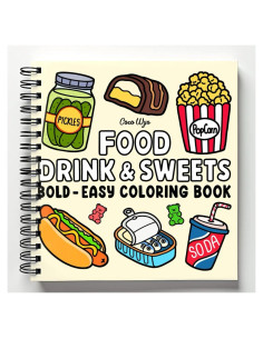 Libro para Colorear Comida y Bebida Spindory 52 Páginas