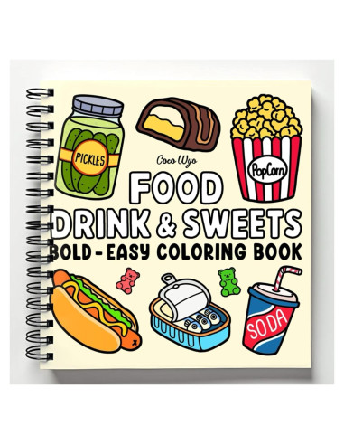 Libro para Colorear Comida y Bebida Spindory 52 Páginas