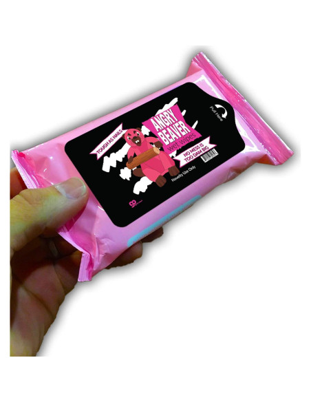 Toallitas Húmedas Castor Enojado - 15x7.6 cm - Regalo Divertido