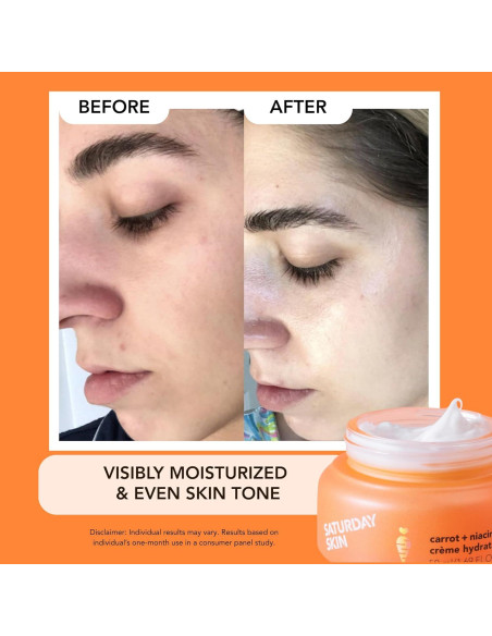 Crema Hidratante Facial Saturday Skin con Zanahoria y Ceramidas 45.6g