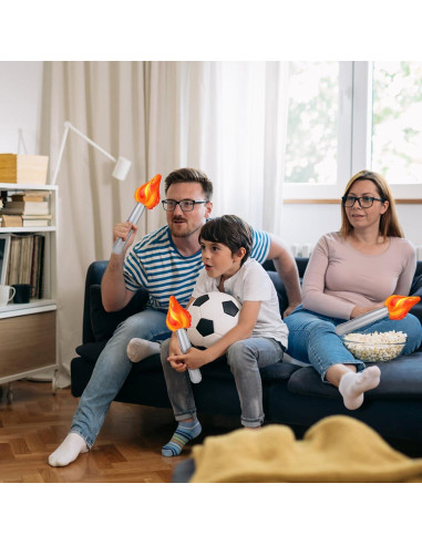 6 Antorchas Inflables PVC 40x13.5cm Decoración Fiesta Halloween