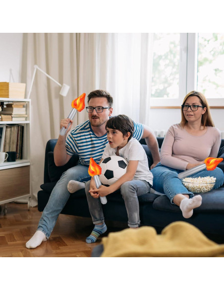 6 Antorchas Inflables PVC 40x13.5cm Decoración Fiesta Halloween