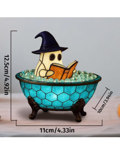 Lámpara de Baño Burbujeante Fantasma Halloween 2025 10 cm 2