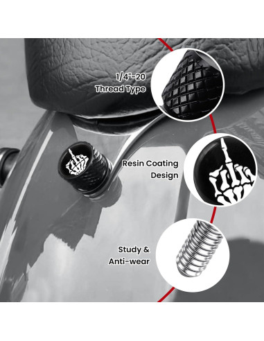 Tornillo de Asiento GUAIMI 1/4"-20 para Harley 1996-2023 - Negro