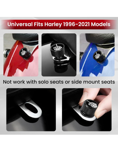 Tornillo de Asiento GUAIMI 1/4"-20 para Harley 1996-2023 - Negro