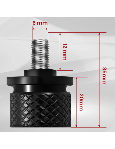 Tornillo de Asiento GUAIMI 1/4"-20 para Harley 1996-2023 - Negro