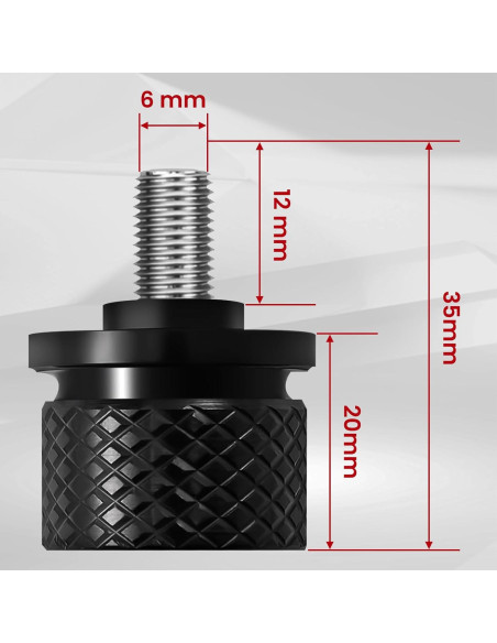 Tornillo de Asiento GUAIMI 1/4"-20 para Harley 1996-2023 - Negro