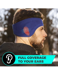 Calentadores de Oídos WTACTFUL Doble Capa Invierno Azul 2