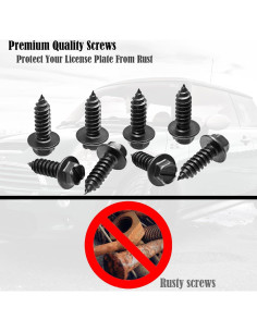 Tornillos Antirrobo para Placas de Matrícula LEZAA 40 Pcs 2