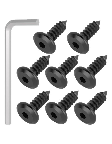 Tornillos de Placa de Matrícula HG Tech Acero Inoxidable 8 Piezas