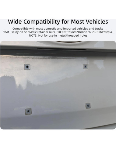 Tornillos de Placa de Matrícula HG Tech Acero Inoxidable 8 Piezas