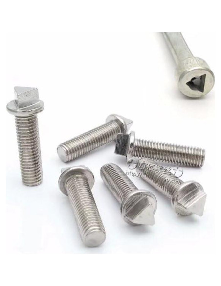 Tornillos Antirrobo de Acero Inoxidable 304 M6 x 16 mm - 6 Pcs