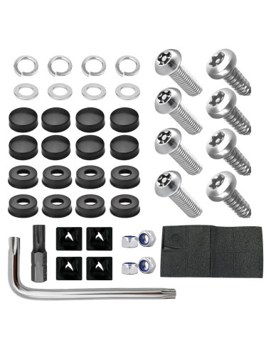 Kit de Tornillos Antirrobo MUQIDA para Placas de Licencia M6