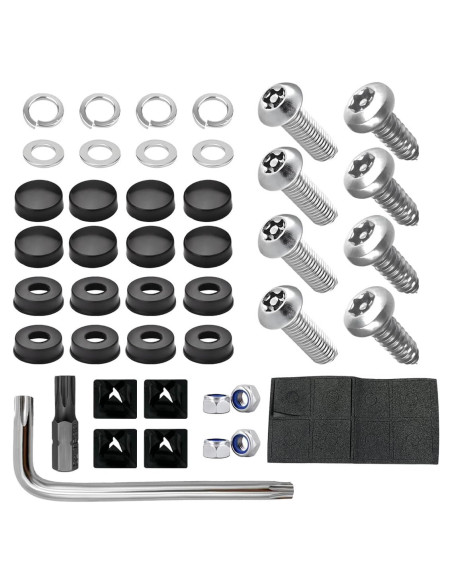 Kit de Tornillos Antirrobo MUQIDA para Placas de Licencia M6