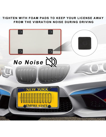 Kit de Tornillos Antirrobo MUQIDA para Placas de Licencia M6