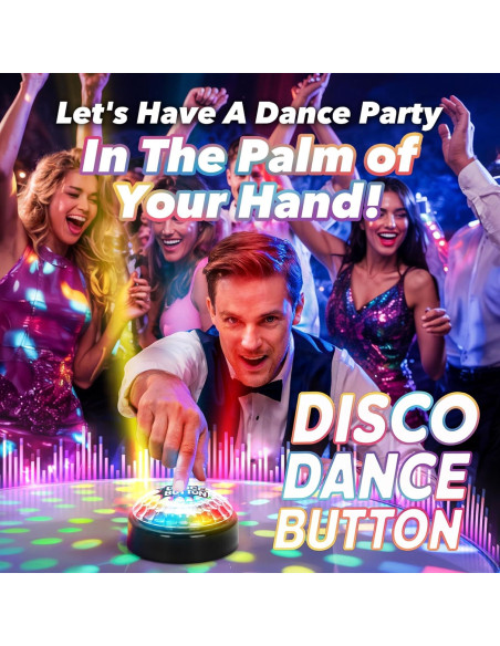 Botón de Baile Disco FACAJO con 5 Canciones y Luces LED